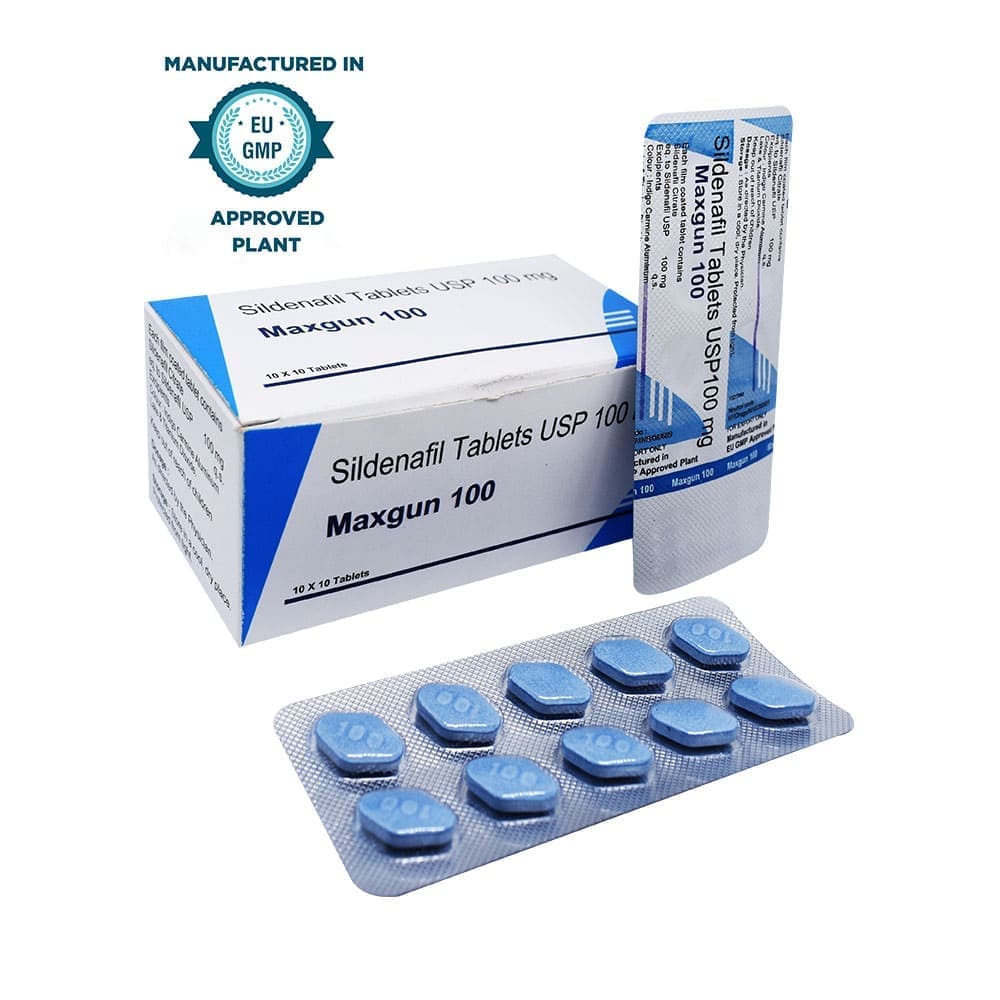 Maxgun 100 Male Enhance (Sildenafil 100mg)