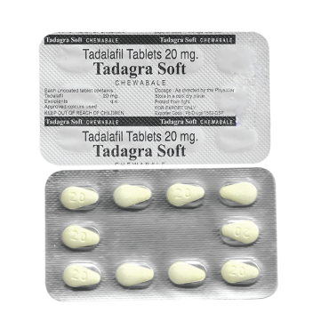 Tadagra Soft (Tadalafil 20mg Soft Chewable Pineapple Flavor)